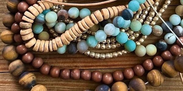 Colorful collection of beads
