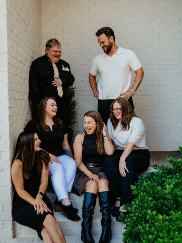 JD Mahan with fellow Destination Finders real estate agents in Old Hickory, Tennessee, near Old Hickory Village.