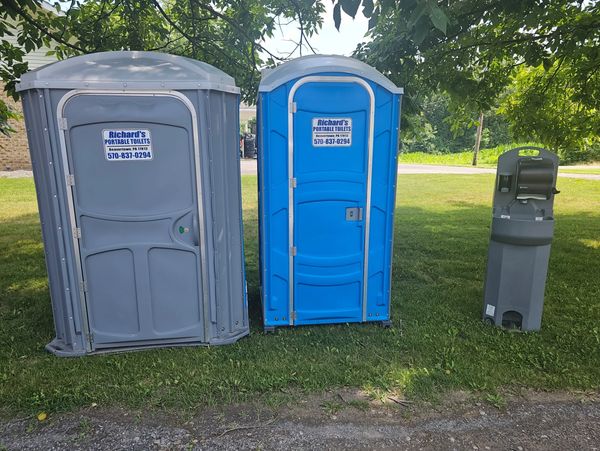 Portable toilets and hand washing stations we offer