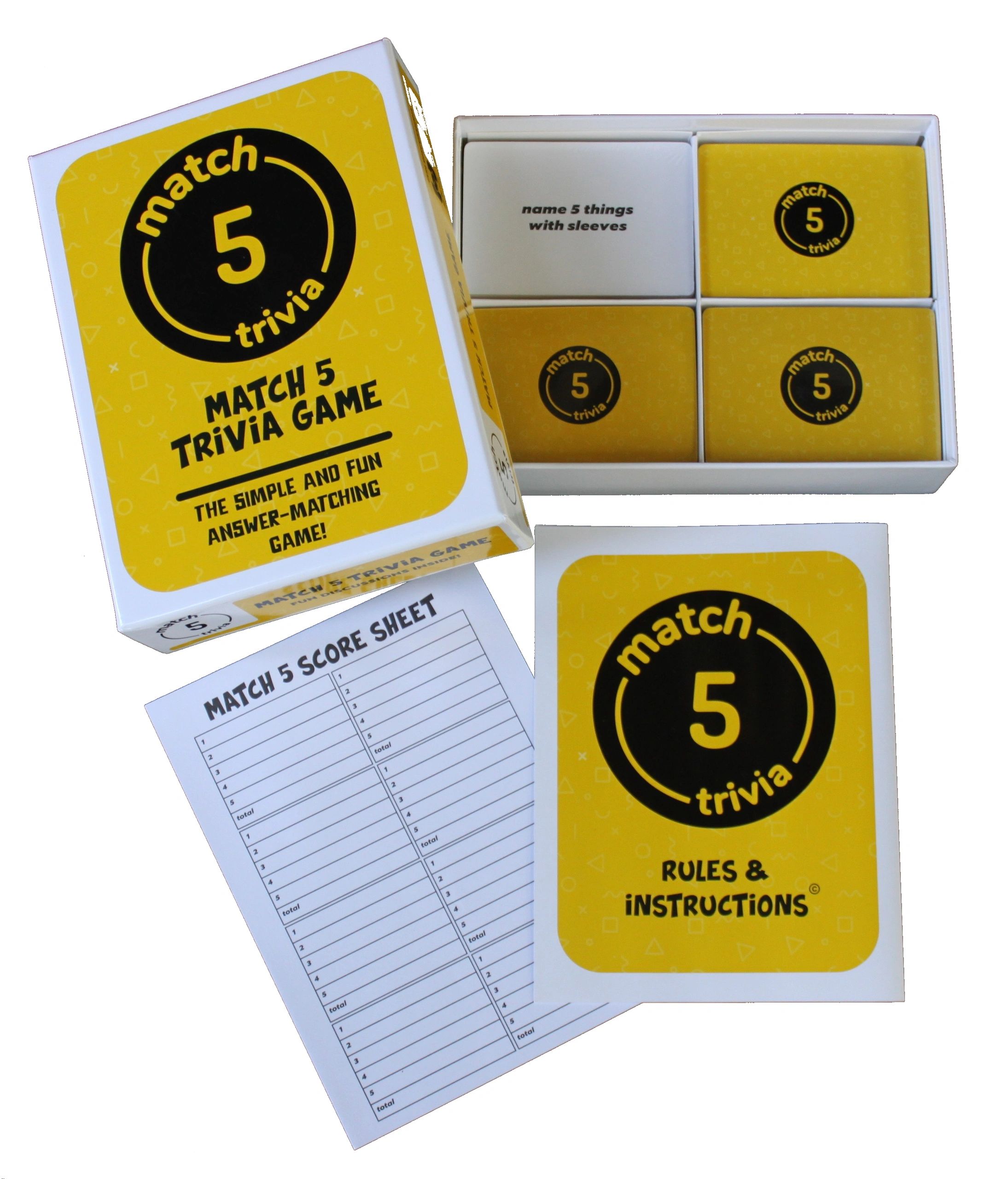 Buy The Best Table Top Trivia Games From Online Store Match 5 Trivia Match 5 Trivia Game