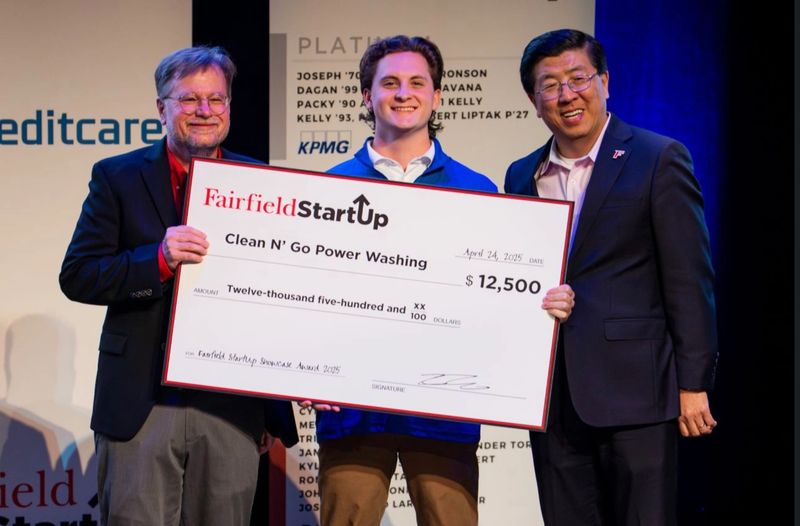 Prof. Christopher Huntley, Liam Collins, Dean Zahn Li
