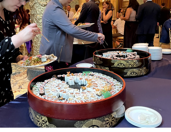 Guests enjoying Sushi