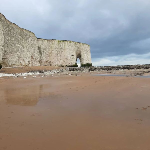 Chalk Arch Cliff located at nearby Kingsgate Bay Beach a favourite with locals.