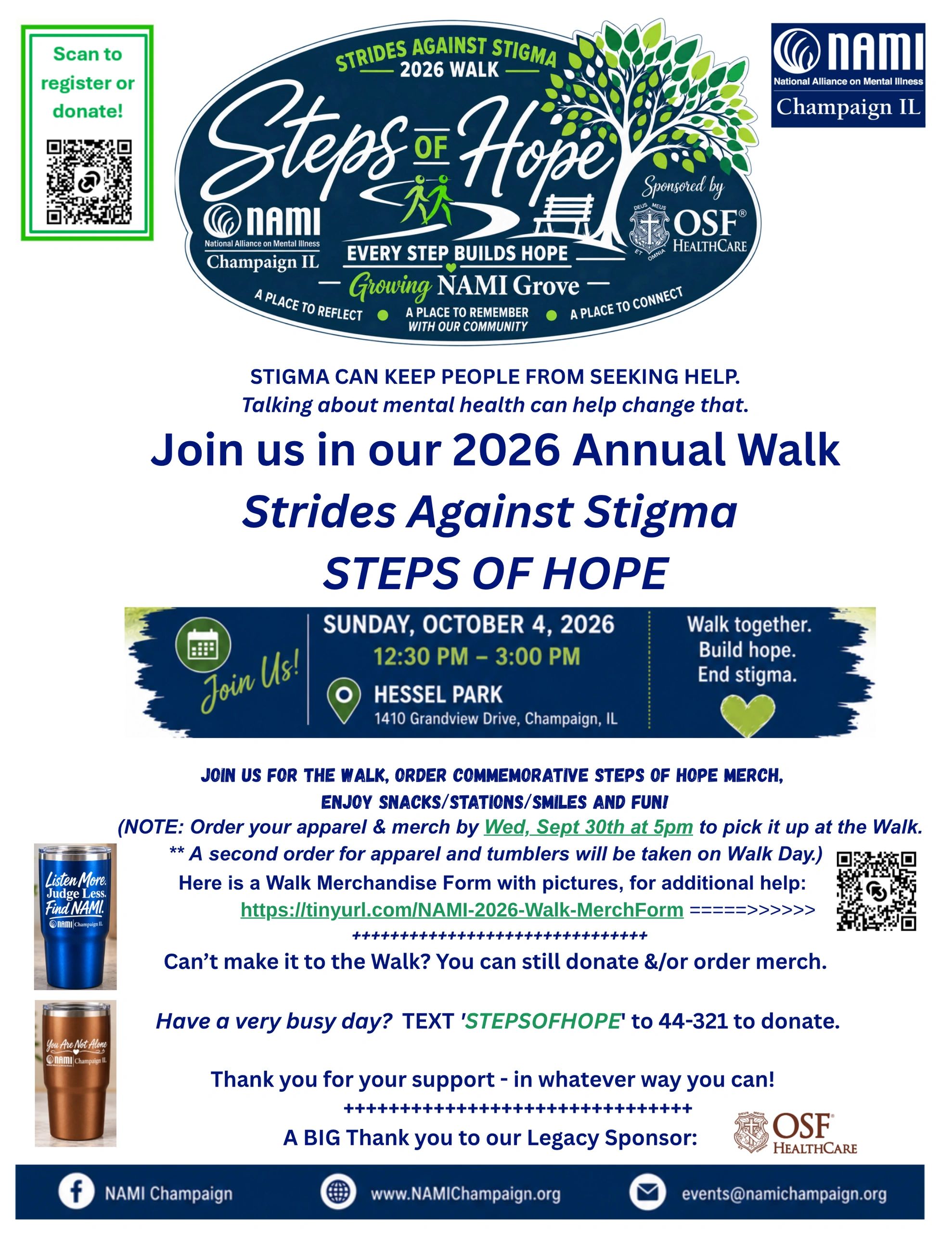 Strides Against Stigma flyer