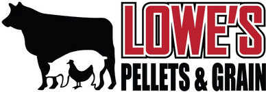Logo featuring a cow, pig, and chicken with 'LOWE'S' in bold red letters.