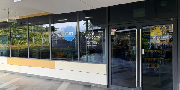 Entrance to a store named Lifestylemart.