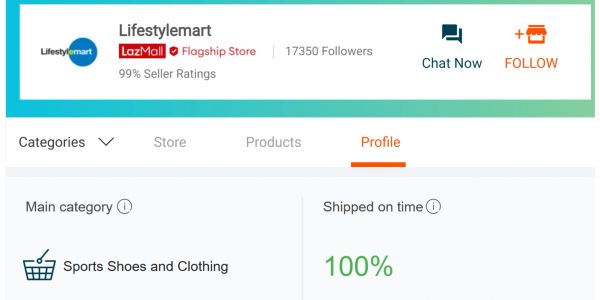 Lifestyemart LazMall store profile with 17350 followers.