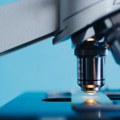 Close up of laboratory equipment.