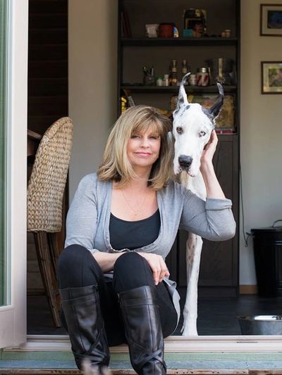 Maria Artle with her Great Dane.