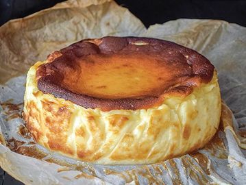 Spanish Basque Cheesecake at La Tremenda Spanish cusine in Miami