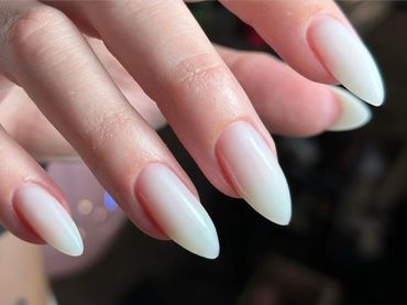 E-File Manicured Nails with Shellac and Gel Polish Nail Art Nail Designs. A 
Professional Manicure