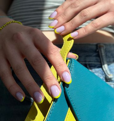 E-File Manicured Nails with Shellac and Gel Polish Nail Art Nail Designs. A 
Professional Manicure