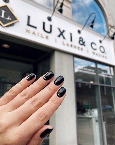 E-File Manicured Nails with Shellac in Calgary Nail Art Nail Designs. A 
Professional Manicure