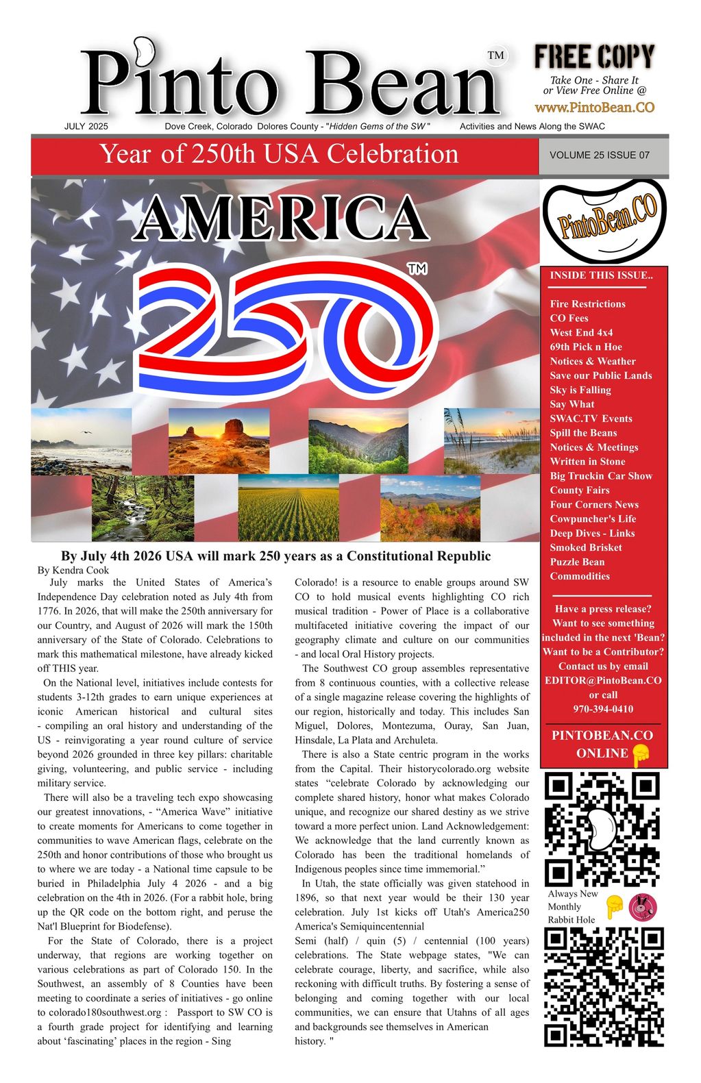 Front Page of the July 2025 Issue