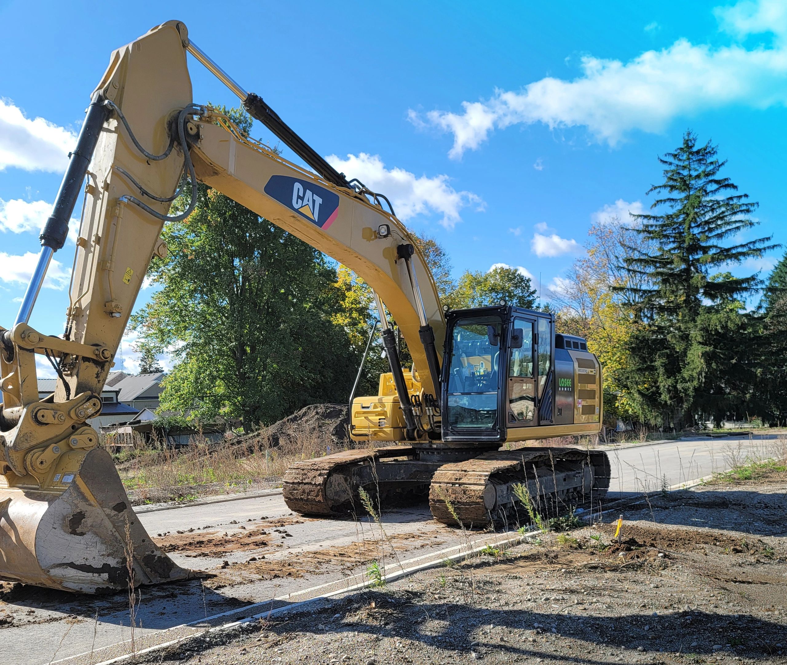 Losee Homes construction equipment