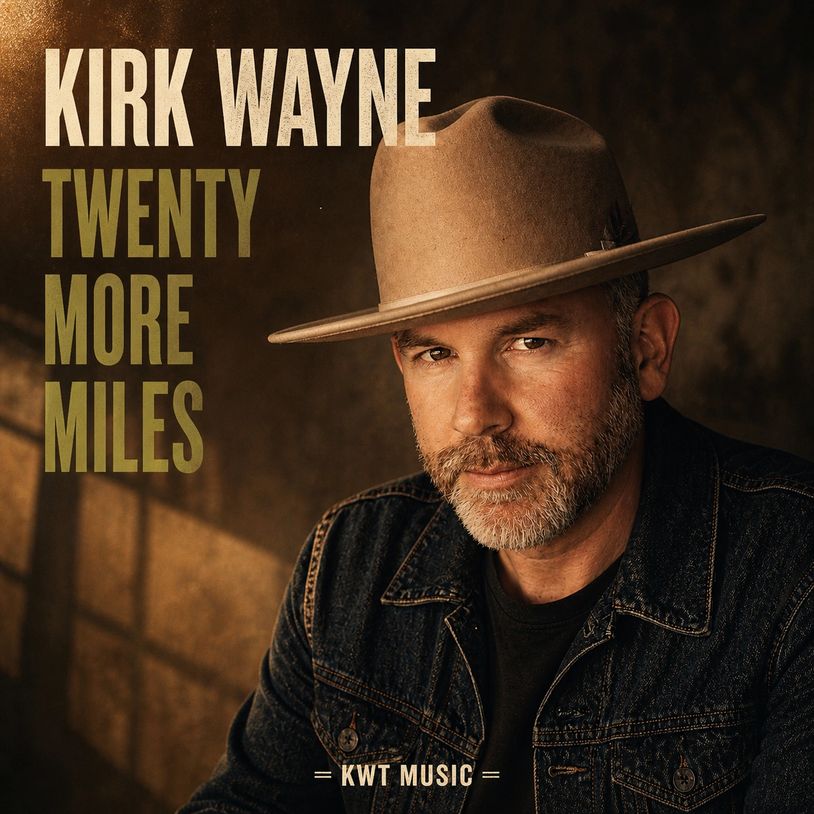Album cover of Kirk Wayne for the album Twenty More Miles coming June 5, 2026