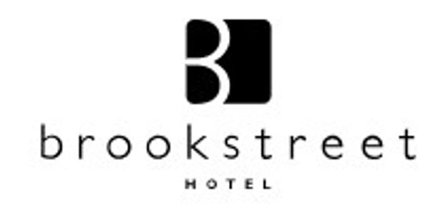 Logo of Brookstreet Hotel with a stylized 'B'.