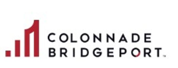 Logo of Colonnade Bridgeport with a red bar chart icon.
