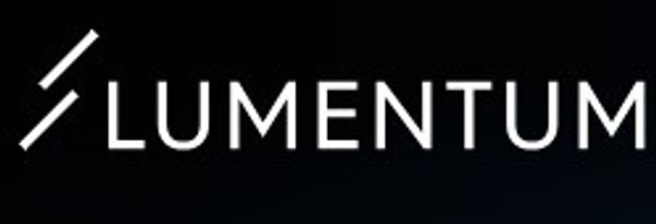 Lumentum logo on a black background.