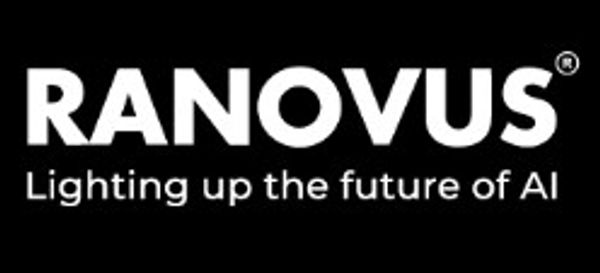 Logo of Ranovus with the tagline about AI's future.