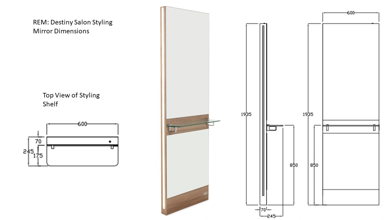 Salon Styling Mirror Dimenzije