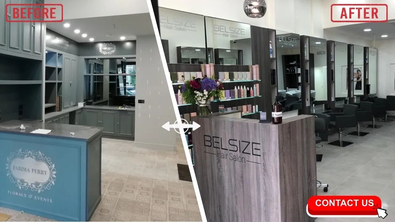 Example of Inspiring Salons Ltd salon build projects, from our salon designs & salon planning.