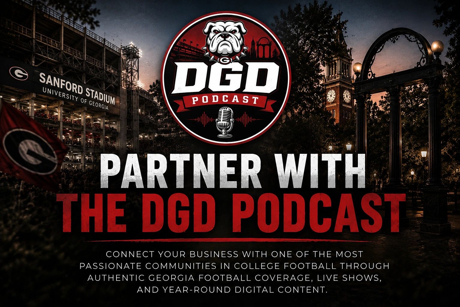 Promote your business with the DGD Podcast and Georgia football community.