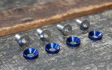 blue anodized washer screw kit for hemi & tillotson valve cover