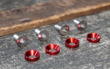 red anodized washer kit for tillotson or hemi valve cover