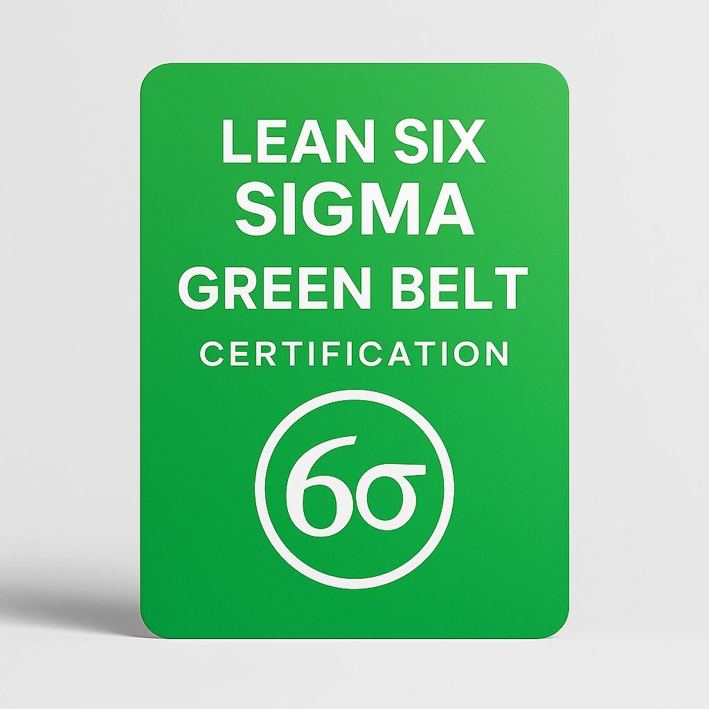 LEAN SIX SIGMA GREEN BELT CERTIFICATION ACCREDITED BY ILSSQMA
