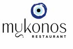 Logo of Mykonos Restaurant featuring an eye symbol.