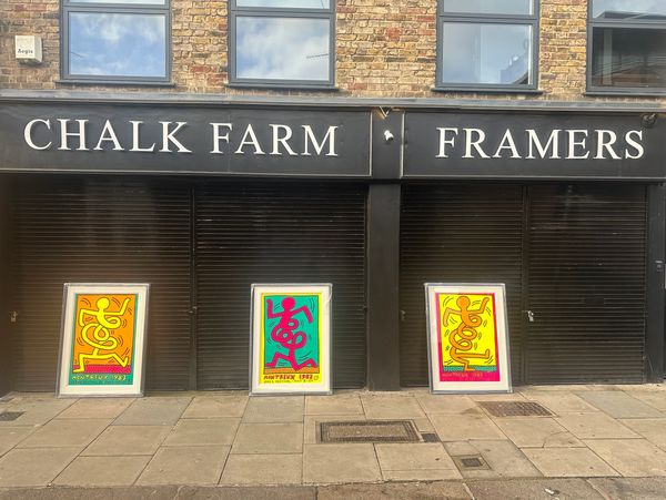 Bespoke picture frames and mounts for these original Keith Haring posters