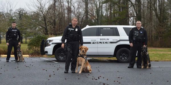 k9 officers from berlin police department 