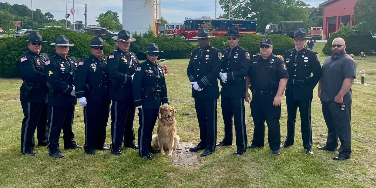 Police officers from Berlin Police Department and K9