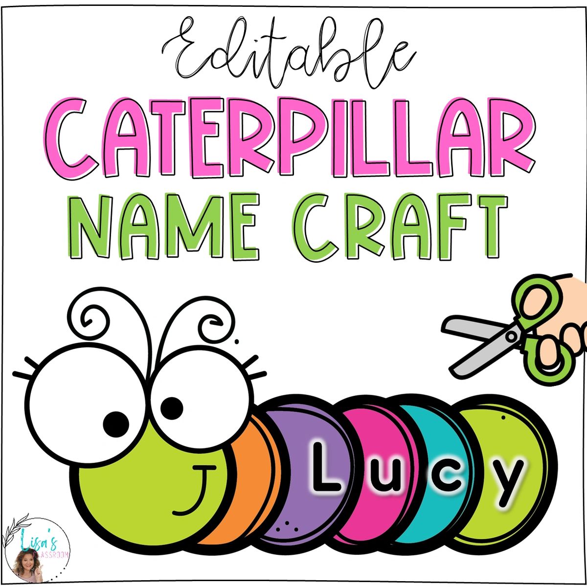 Editable Caterpillar Name Craft | Spring Bulletin Board Activity| PreK ...