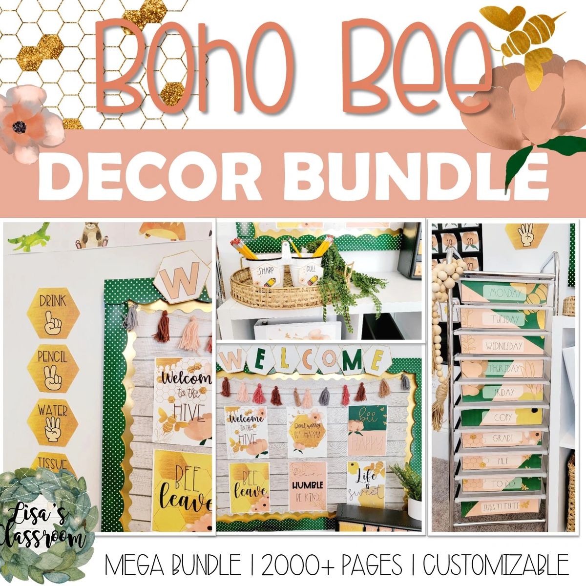 BEE Themed Classroom Decor Bundle