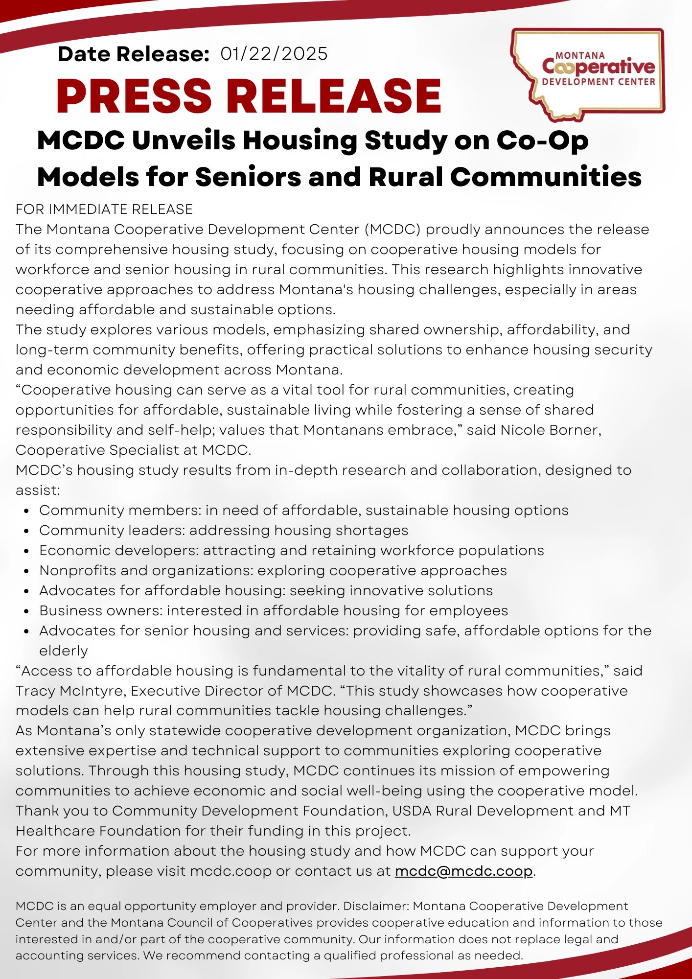 MCDC Releases New Housing Study!