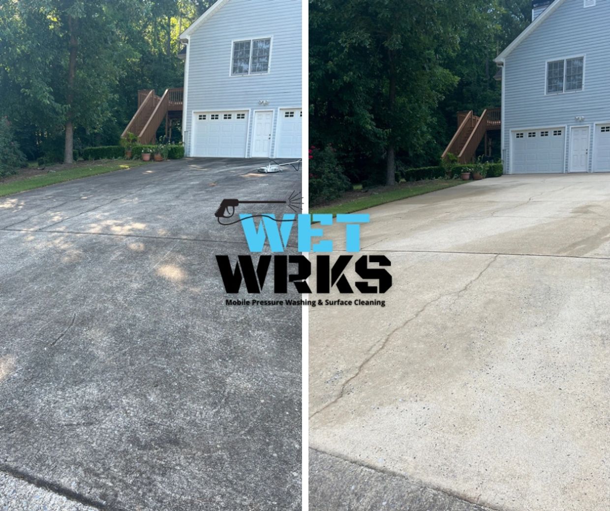 Concrete cleaning in Marietta Georgia. Pressure washing near Cobb County Georgia