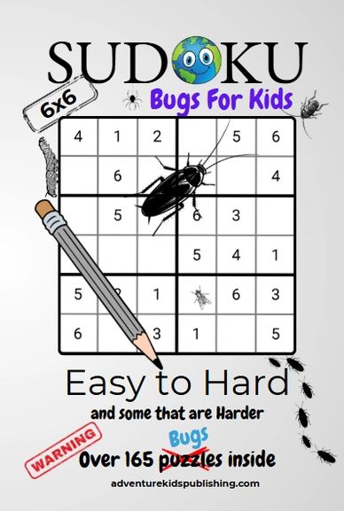 6x6 kids Sudoku bug theme