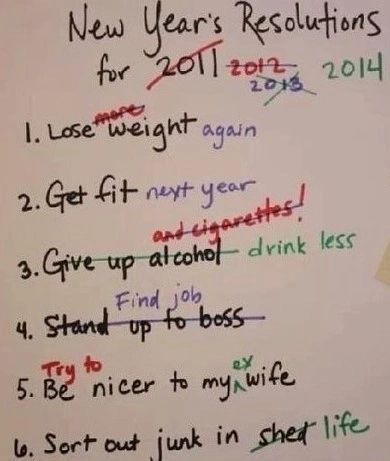 New Year’s resolution lists – the drama, the panic, the failure