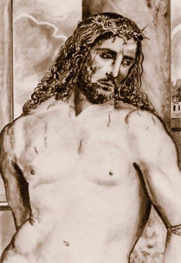 Jesus drawn in pencil by John Petermeier