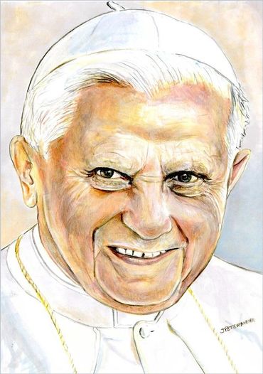 Drawing of Pope Benedict