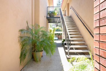 view from street entry