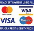 Major credit cards excepted for damp surveys, deposits and balances at Drysite Limited 