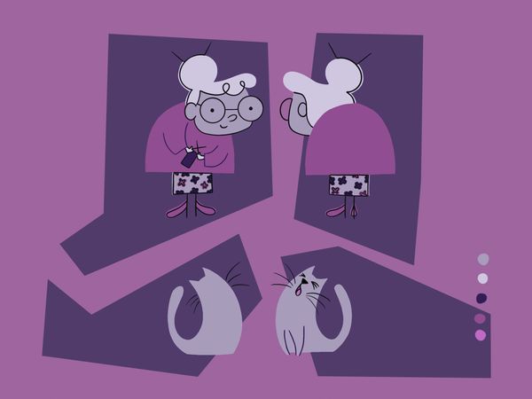 Oeuvre 2D - Personnage style UPA