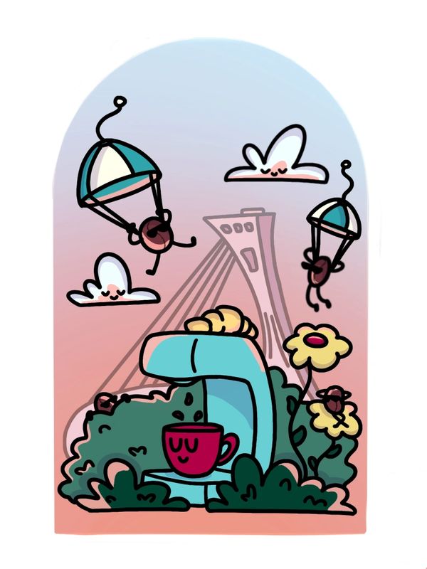 Oeuvre 2D - Étiquette pour Café Balade
