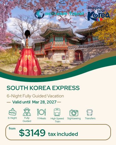 6-night guided South Korea vacation package for $3149.