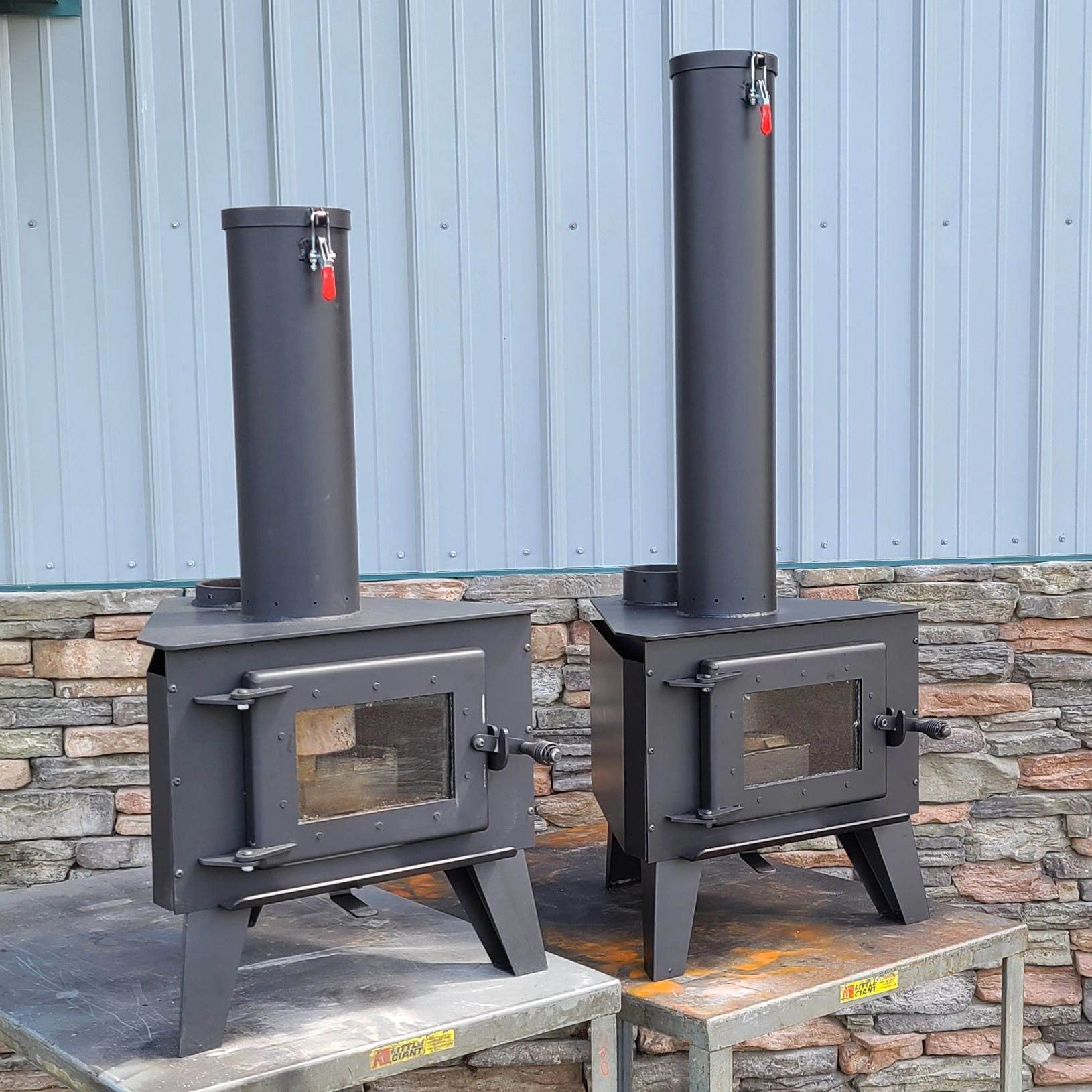 The World's First Gravity Fed Non-Electric Pres-To-Log Tiny Stove