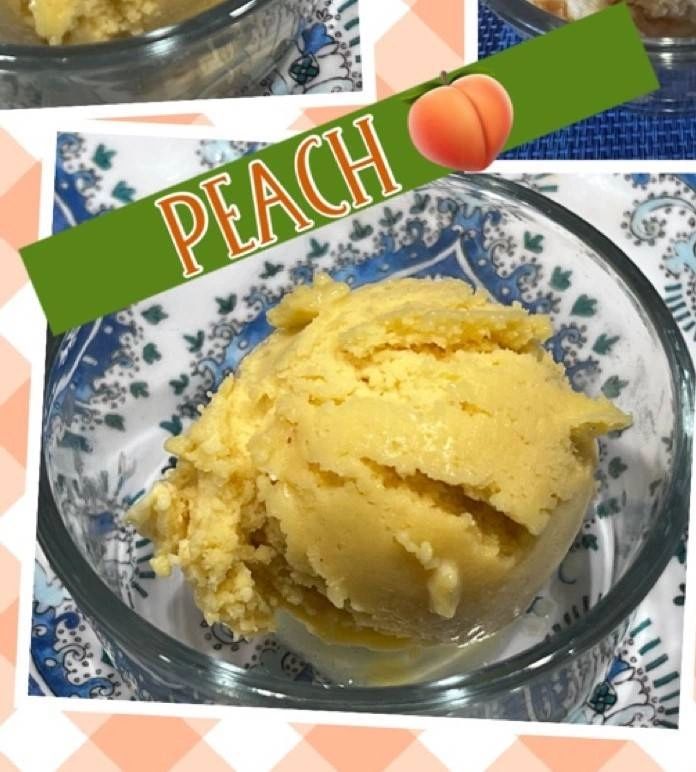 NINJA CREAMI PEACH ICE CREAM, sugar free, 30 gm protein