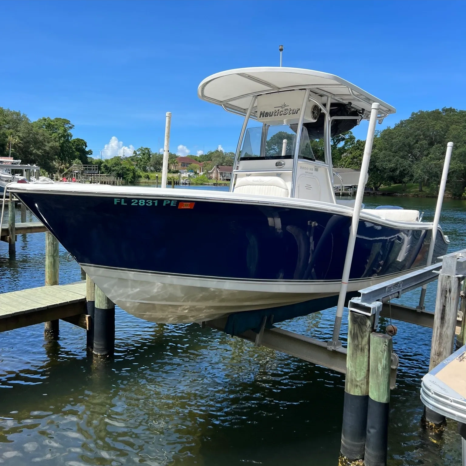 Boat on a lift